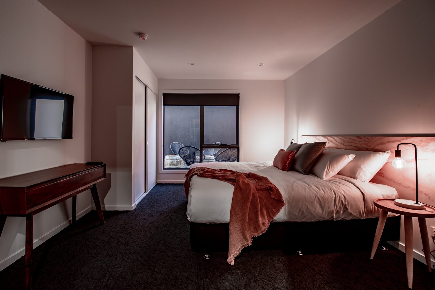 A king room at Change Overnight in central Launceston